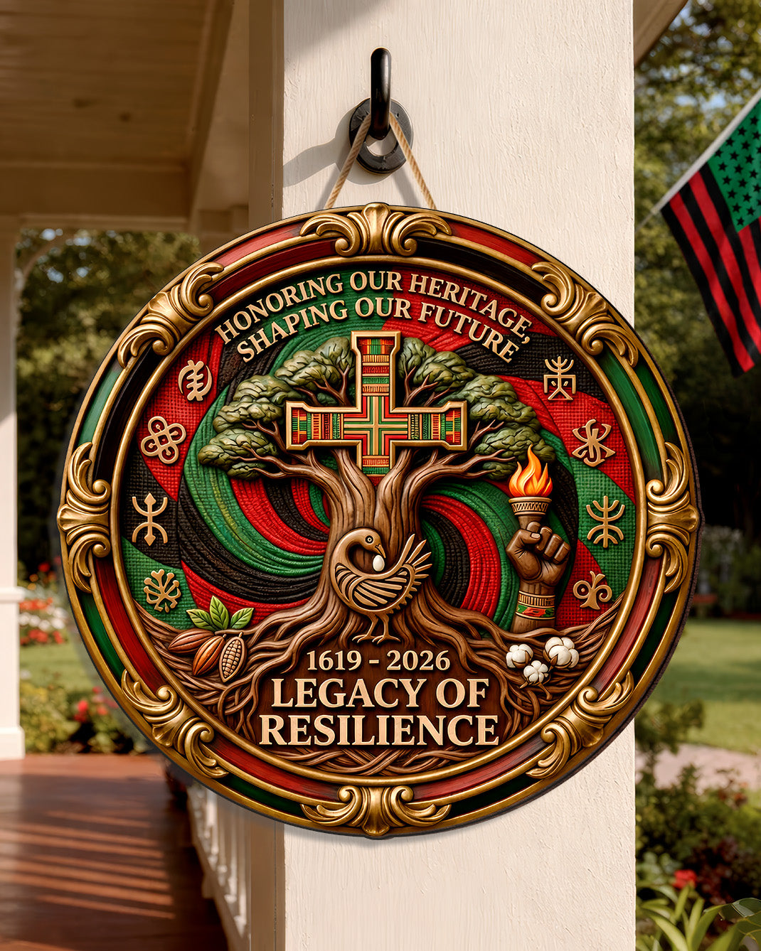 Legacy of Resilience Wood Sign - Honoring the Journey 1619-2026