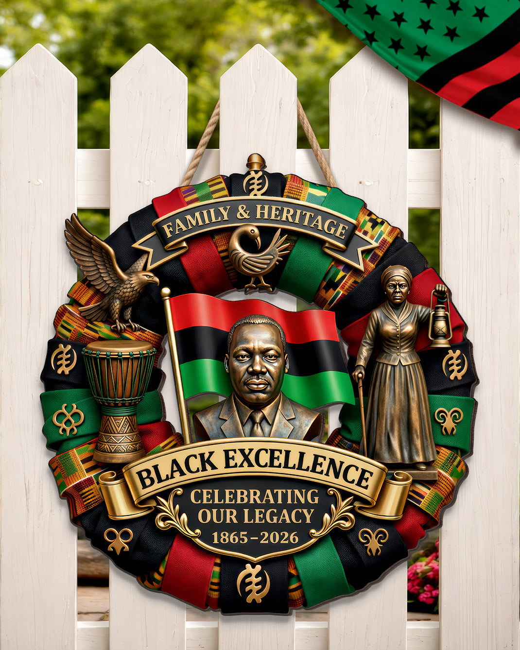 Family & Heritage Black Excellence Wood Sign