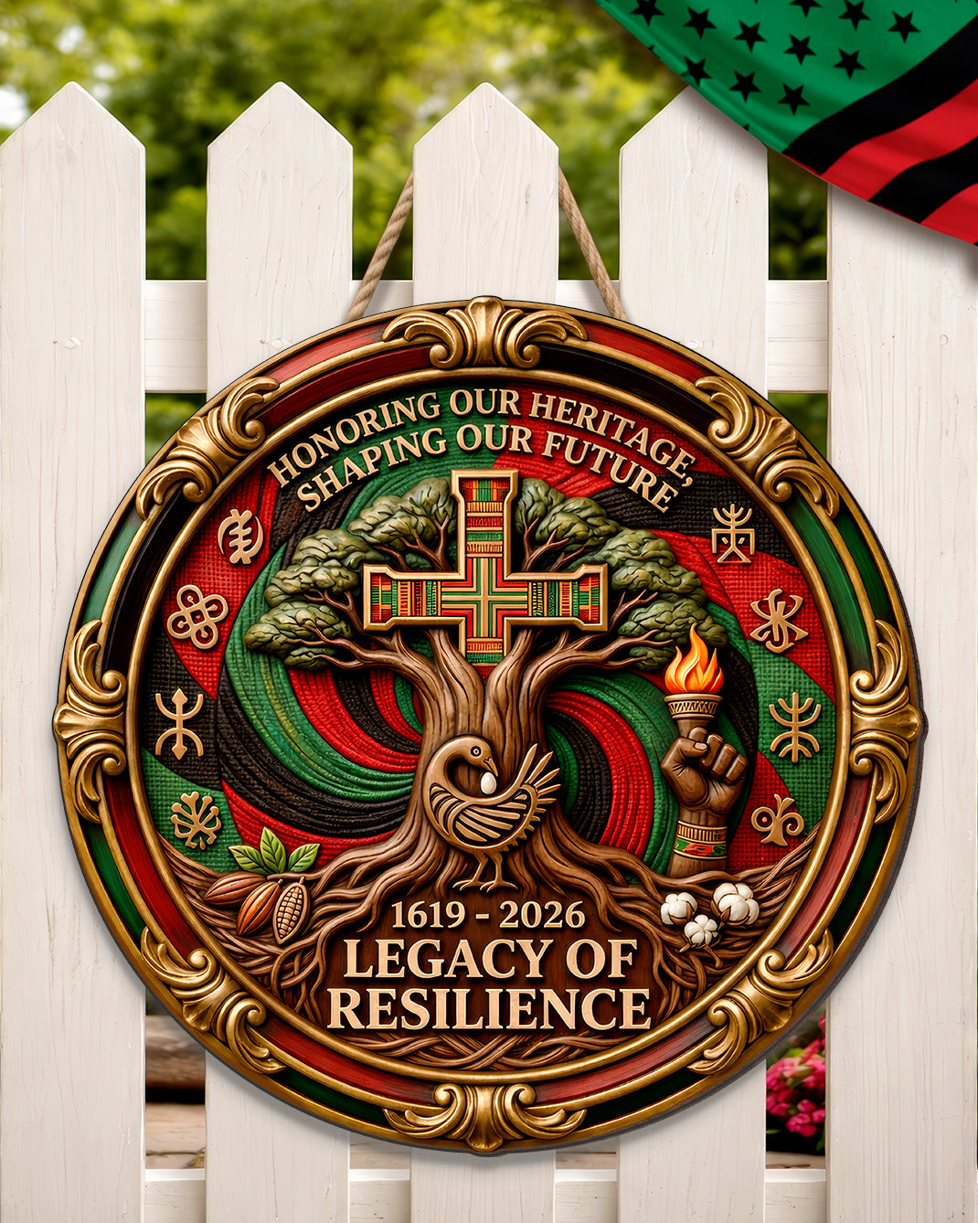Legacy of Resilience Wood Sign - Honoring the Journey 1619-2026