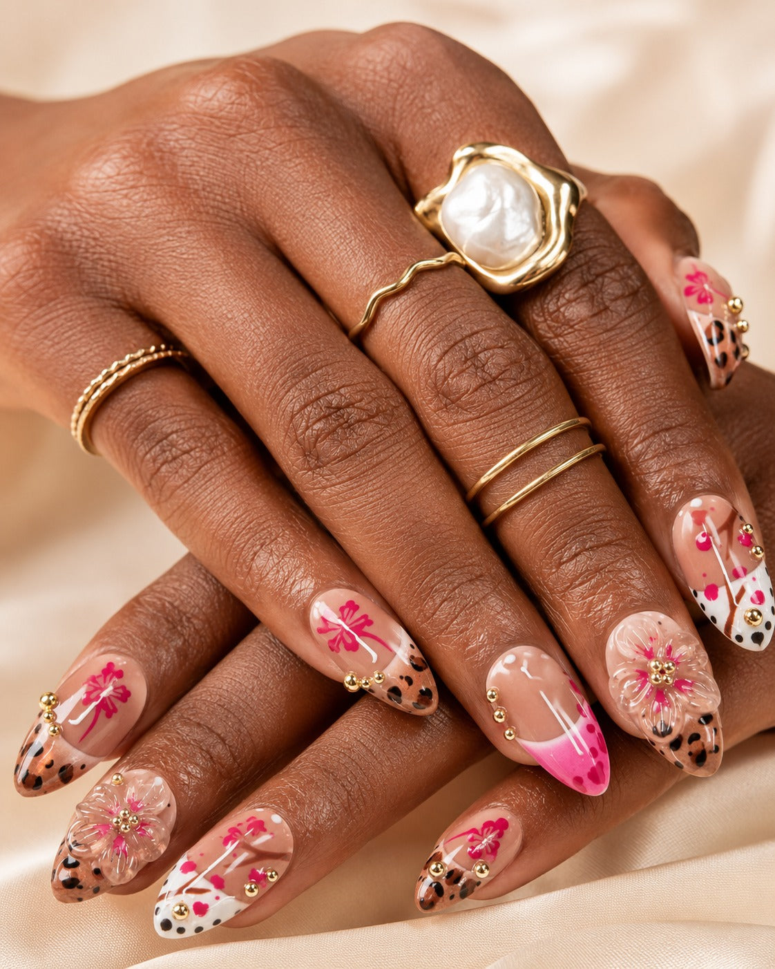 Summer Y2K Cherry Black French Nails