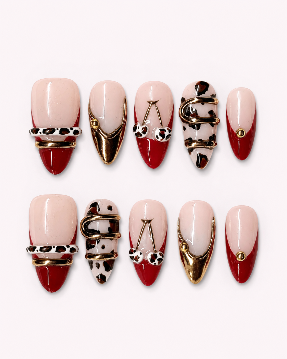 Cherry Hunting Summer Y2K Press On Nails