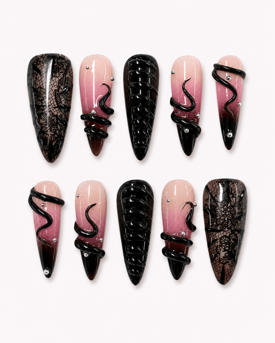 Velvet Venom Summer Y2K Press On Nails