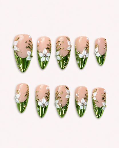 Emerald Mirage Summer Press On Nails