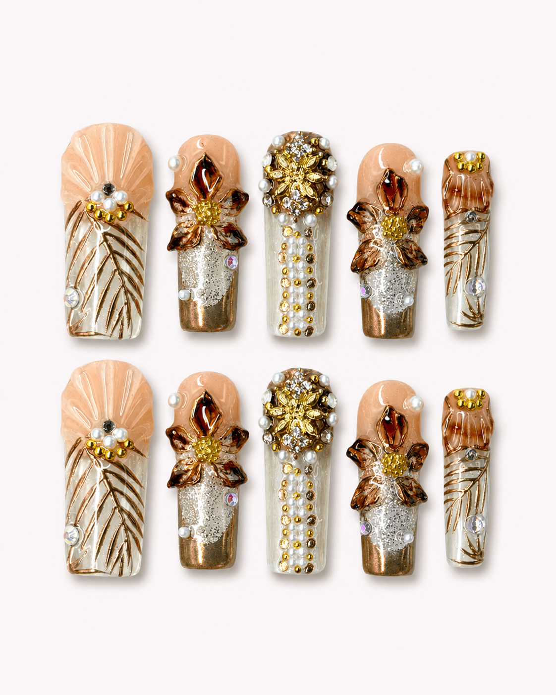 Aurelia Shell Maximalist Press On Nails