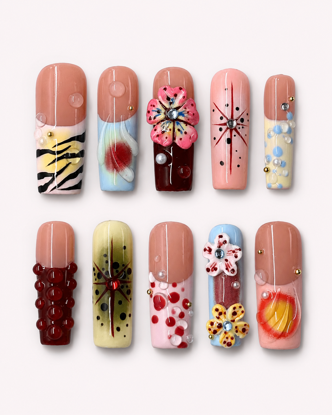 Tropic Mirage Maximalist Press On Nails