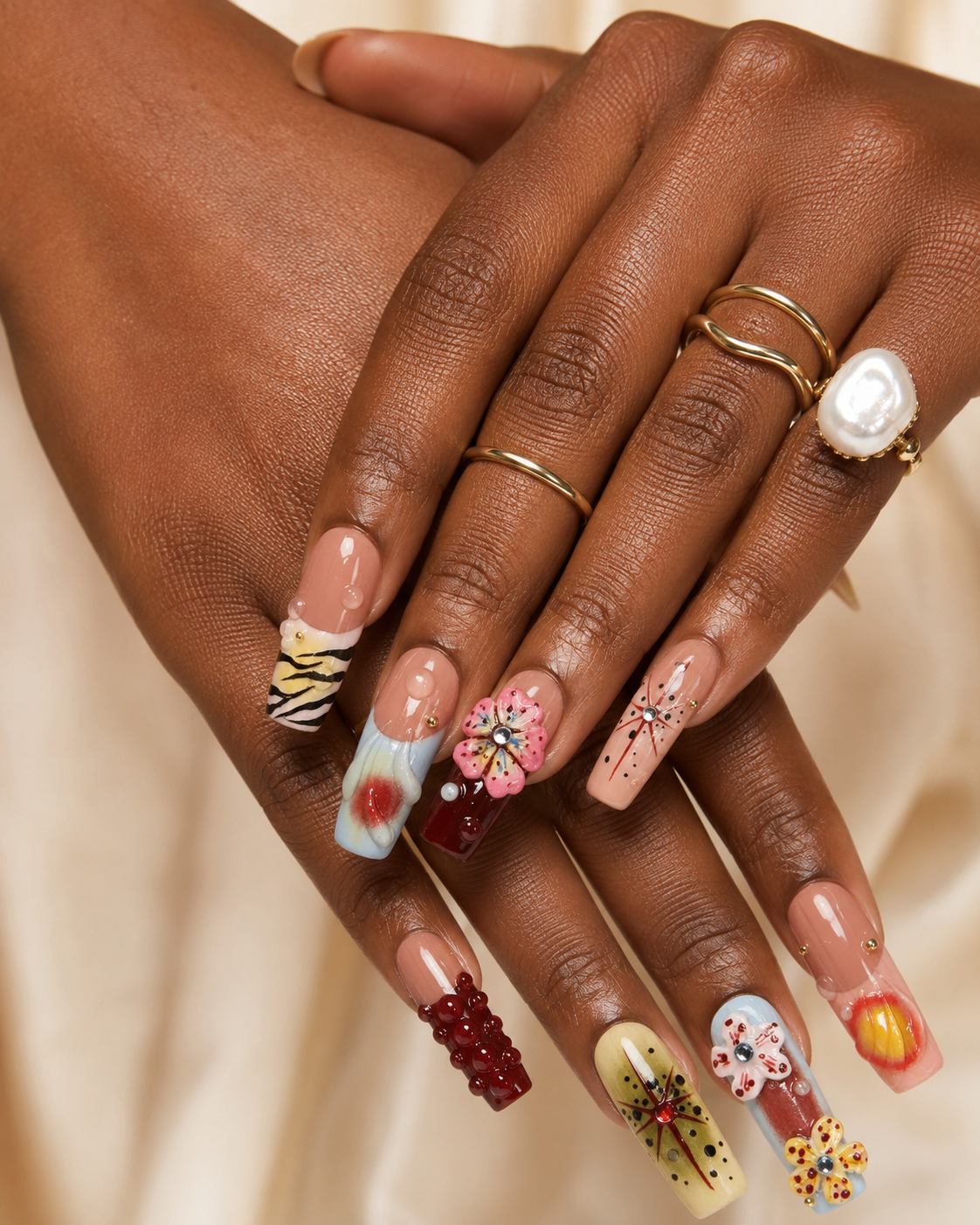 Tropic Mirage Maximalist Press On Nails