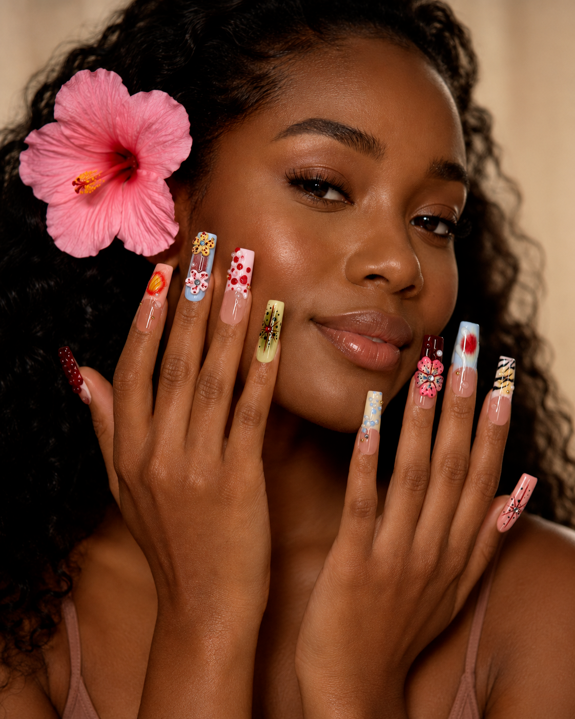 Tropic Mirage Maximalist Press On Nails