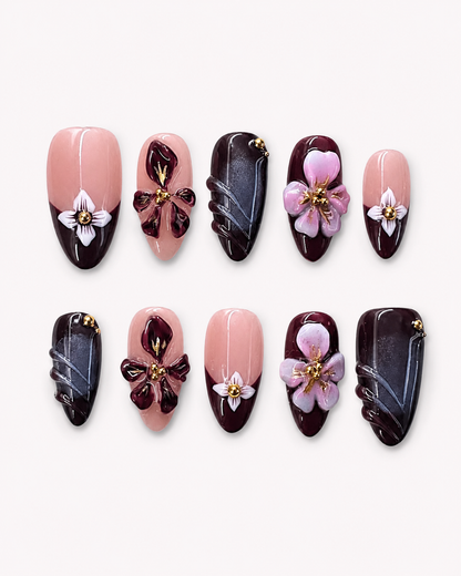 Plum Pudding Maximalist Press On Nails