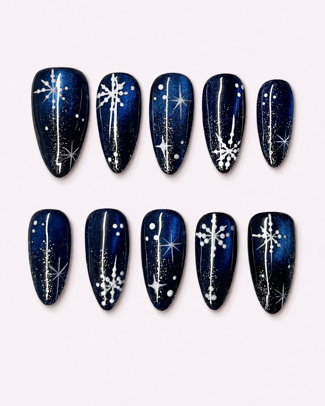 Blue Hush Luxe Minimal Press On Nails