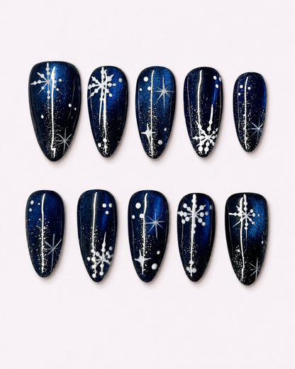 Blue Hush Luxe Minimal Press On Nails