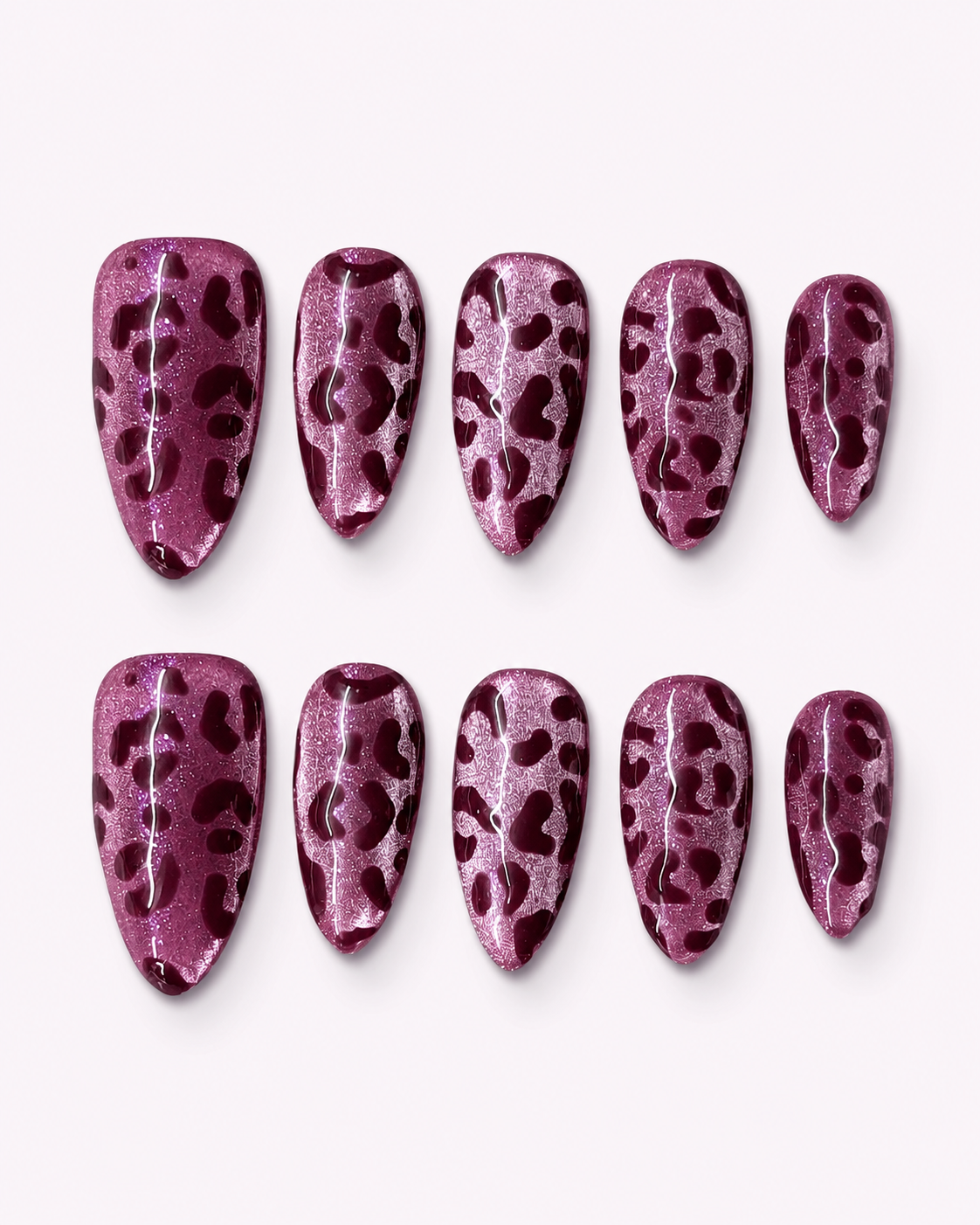 Pink Leopard Luxe Minimal Press On Nails