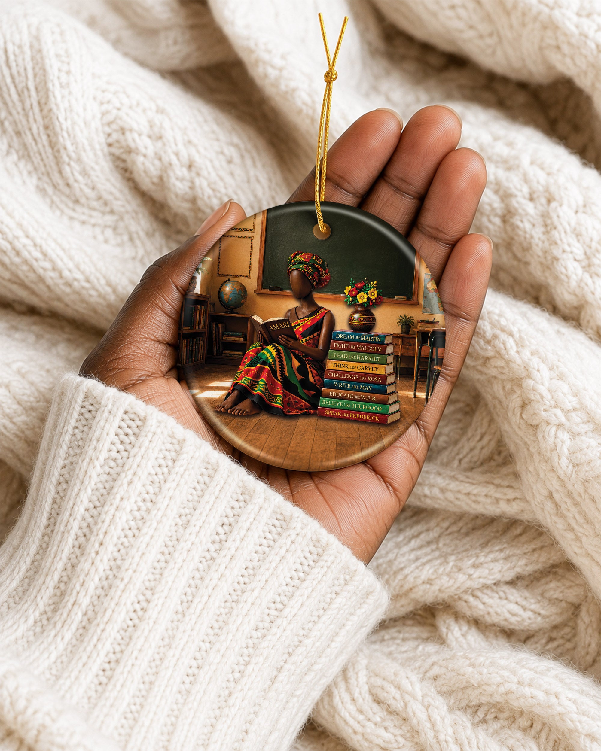 Black Heritage Education Ornament - African American Christmas Keepsake
