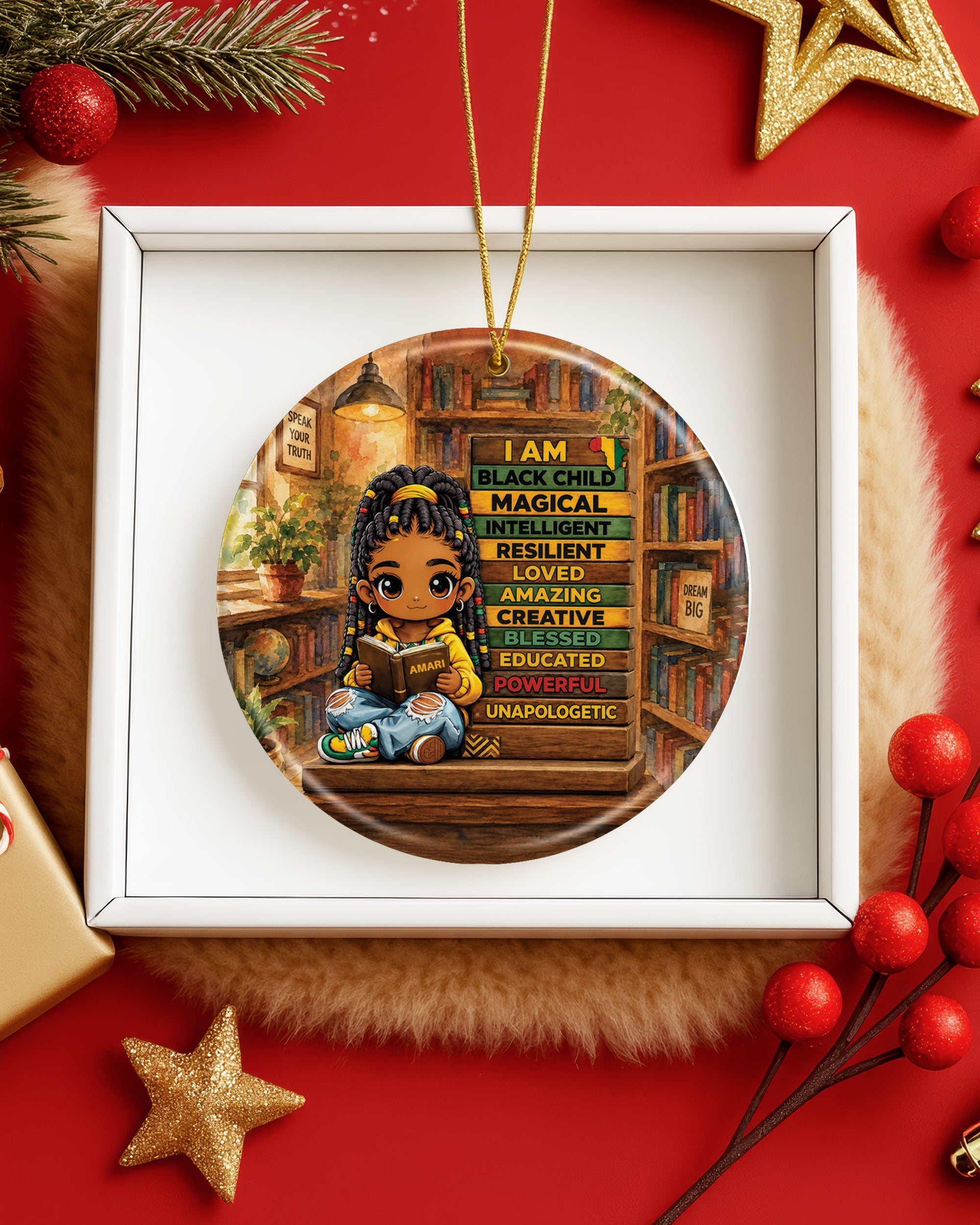 Black Child Christmas Ornament – Magical, Intelligent & Powerful