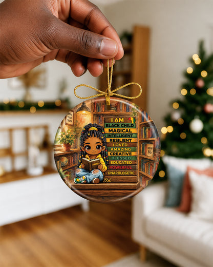 Black Child Christmas Ornament – Magical, Intelligent & Powerful
