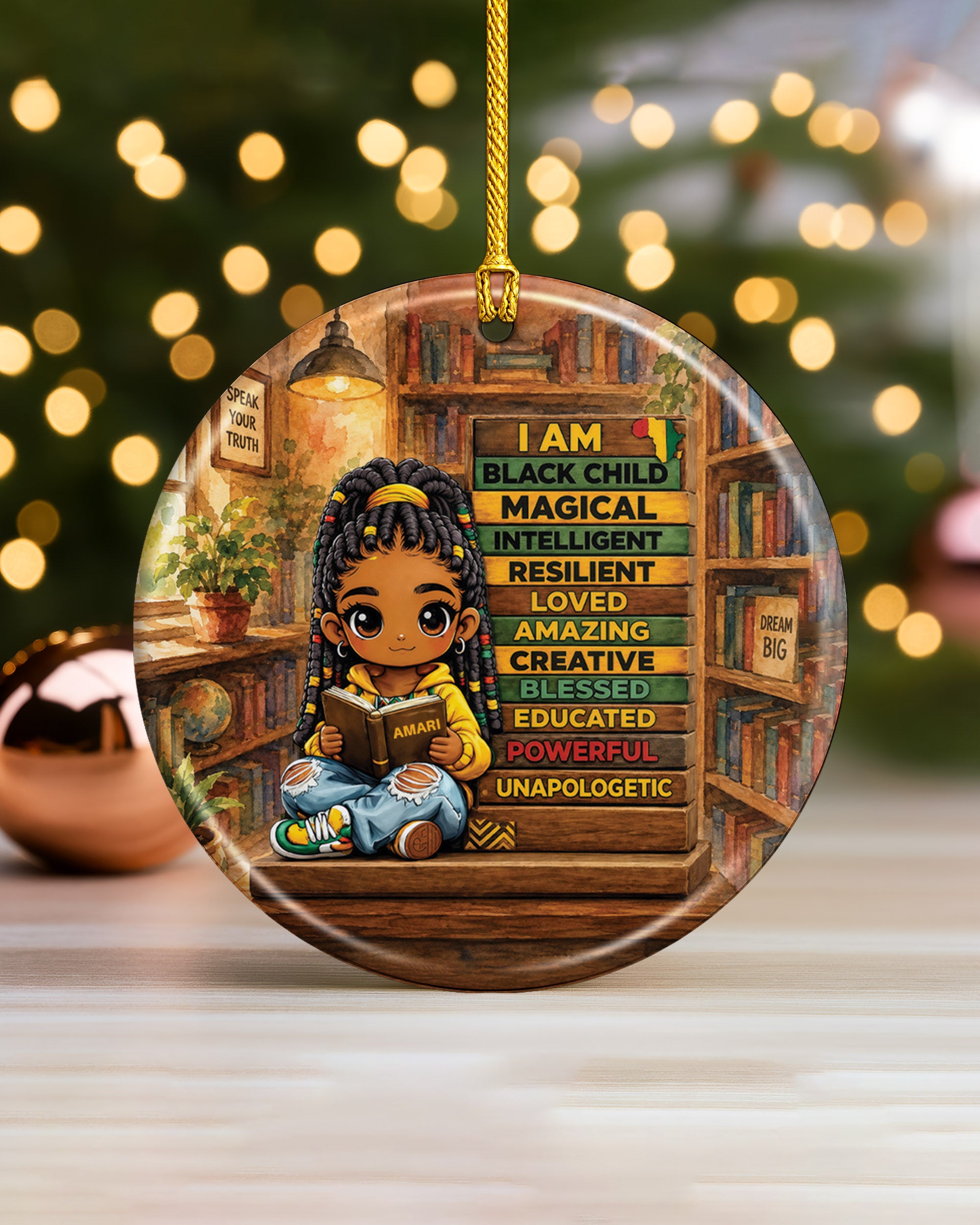 Black Child Christmas Ornament – Magical, Intelligent & Powerful