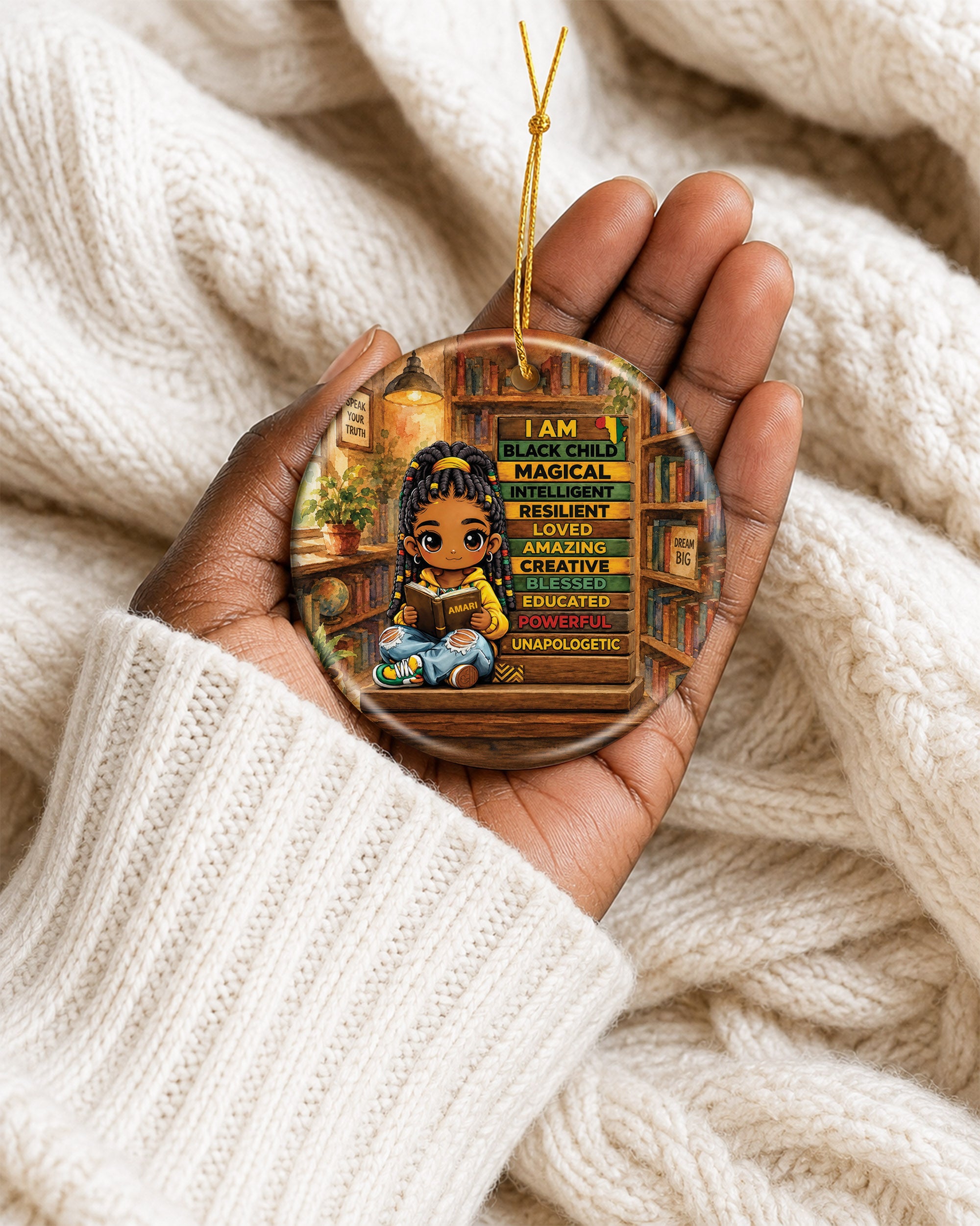 Black Child Christmas Ornament – Magical, Intelligent & Powerful