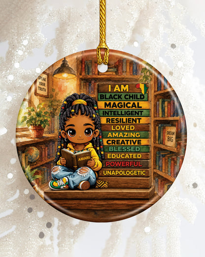 Black Child Christmas Ornament – Magical, Intelligent & Powerful
