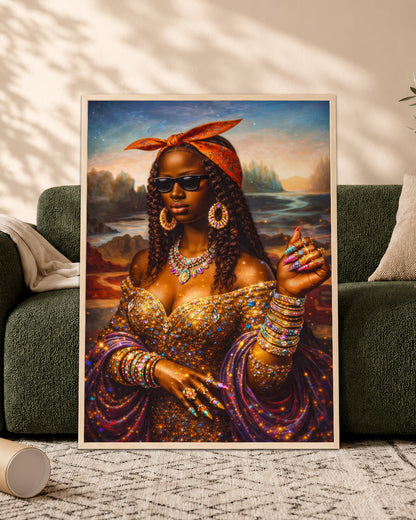 Black Queen - Empowerment, Beauty, and Elegance - Poster/Canvas
