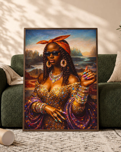 Black Queen - Empowerment, Beauty, and Elegance - Poster/Canvas