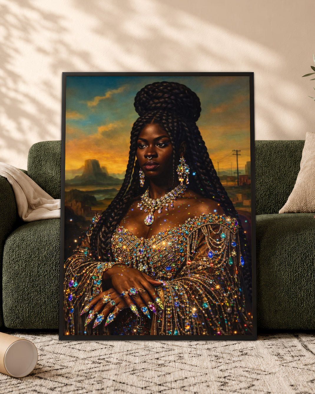 Radiant Black Queen - Empowerment, Elegance, and Legacy - Poster/Canvas