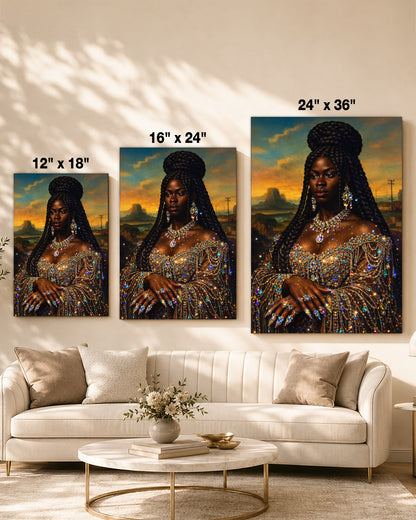 Radiant Black Queen - Empowerment, Elegance, and Legacy - Poster/Canvas