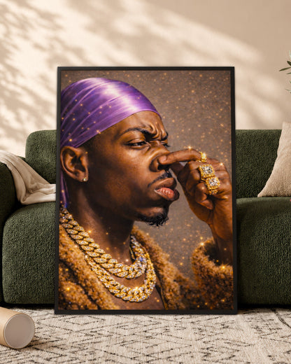 Black King - Strength, Style, and Confidence - Poster/Canvas
