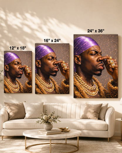 Black King - Strength, Style, and Confidence - Poster/Canvas