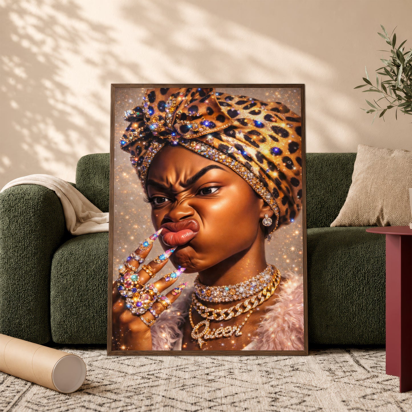 Queen of Black Excellence - Fierce, Confident, and Beautiful - Poster/Canvas