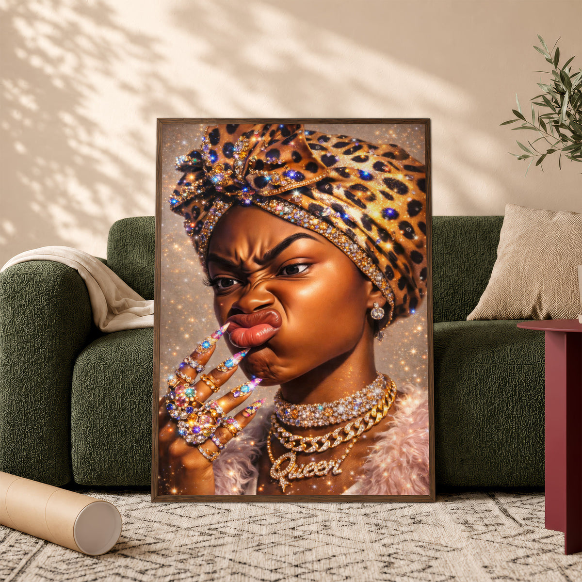 Queen of Black Excellence - Fierce, Confident, and Beautiful - Poster/Canvas