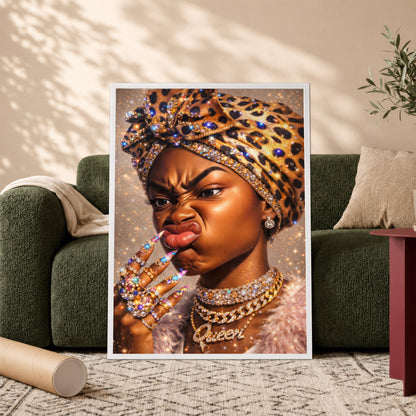 Queen of Black Excellence - Fierce, Confident, and Beautiful - Poster/Canvas