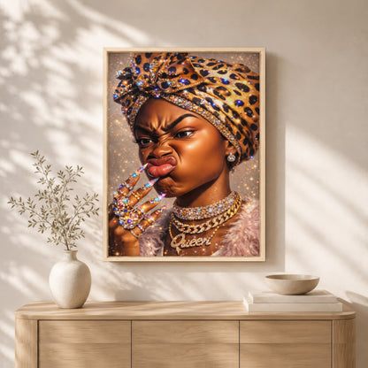 Queen of Black Excellence - Fierce, Confident, and Beautiful - Poster/Canvas