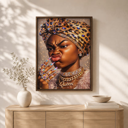Queen of Black Excellence - Fierce, Confident, and Beautiful - Poster/Canvas