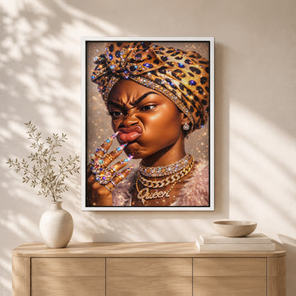 Queen of Black Excellence - Fierce, Confident, and Beautiful - Poster/Canvas