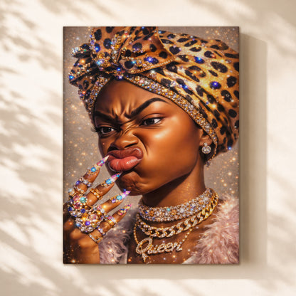 Queen of Black Excellence - Fierce, Confident, and Beautiful - Poster/Canvas