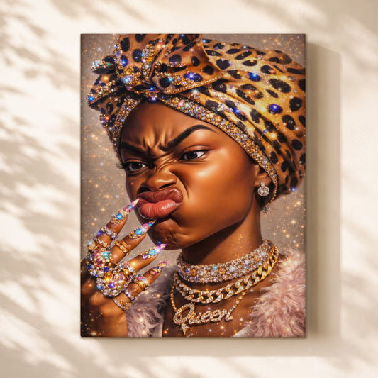 Queen of Black Excellence - Fierce, Confident, and Beautiful - Poster/Canvas