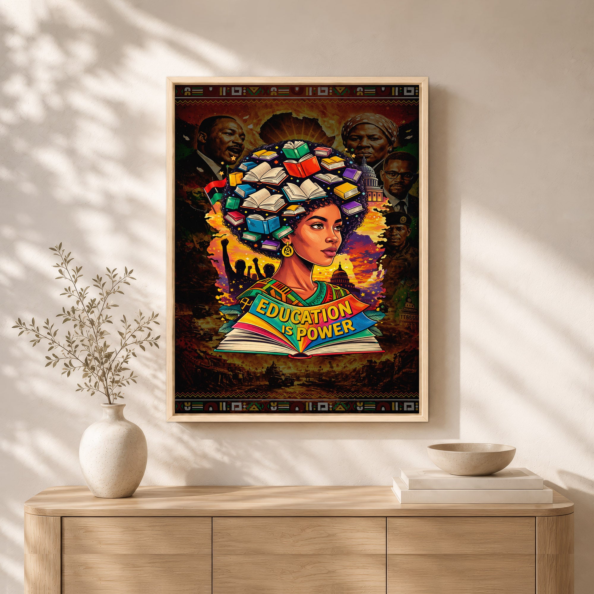 Education is Power Empowering Black Culture - Poster/Canvas