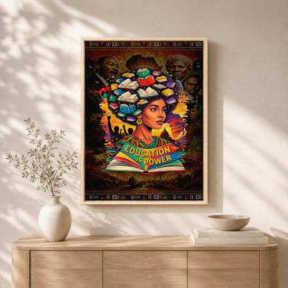 Education is Power Empowering Black Culture - Poster/Canvas