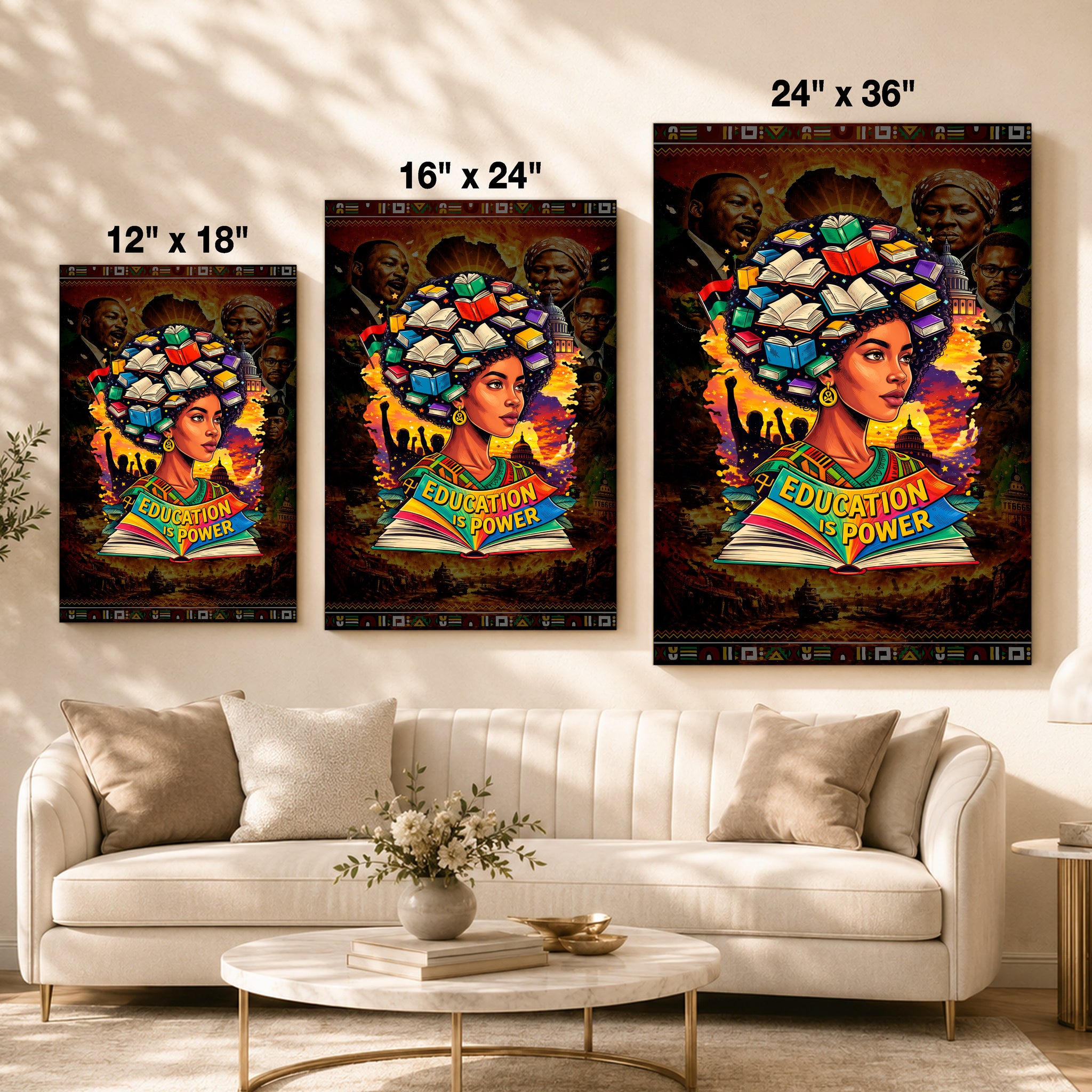Education is Power Empowering Black Culture - Poster/Canvas