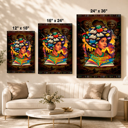 Education is Power Empowering Black Culture - Poster/Canvas