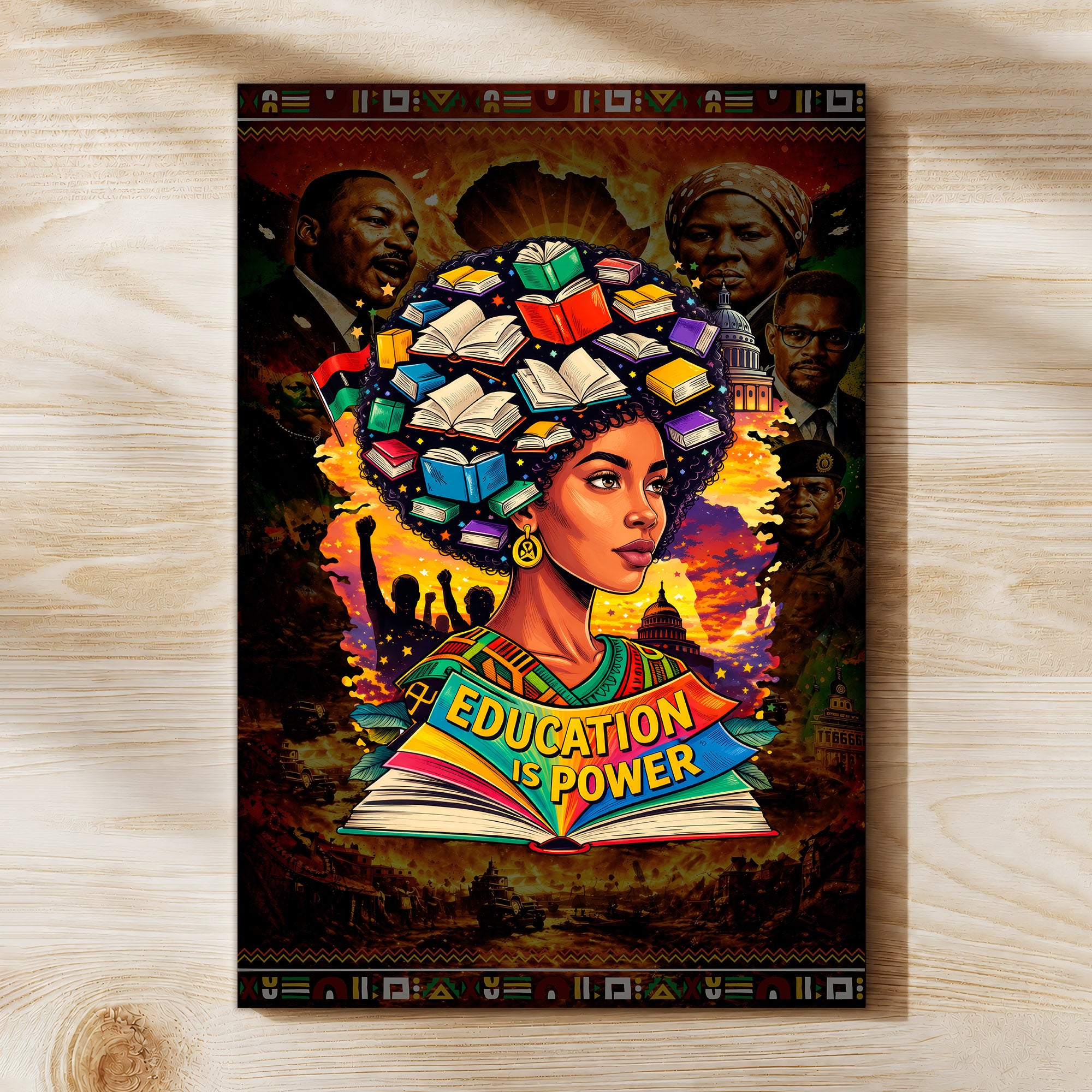 Education is Power Empowering Black Culture - Poster/Canvas