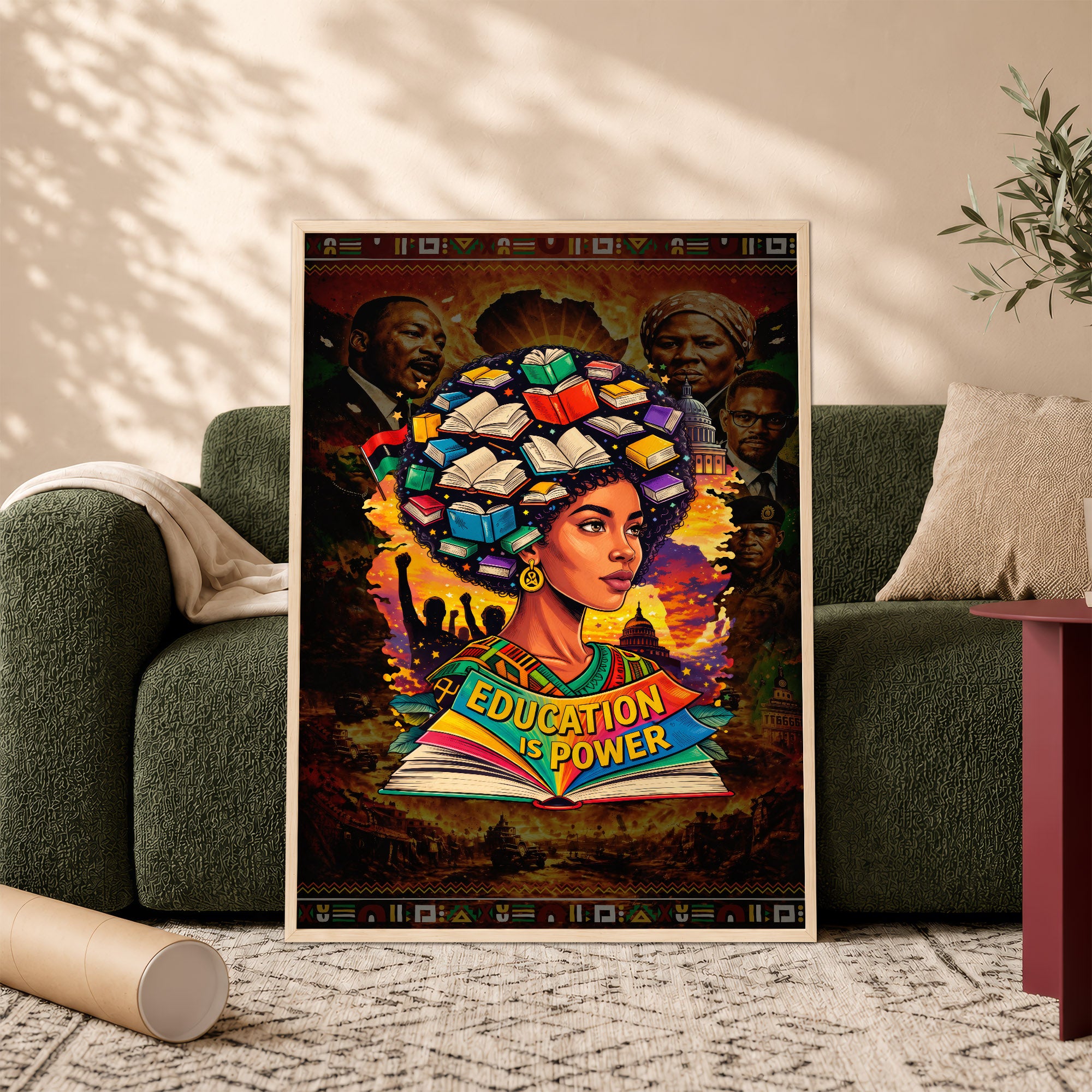 Education is Power Empowering Black Culture - Poster/Canvas