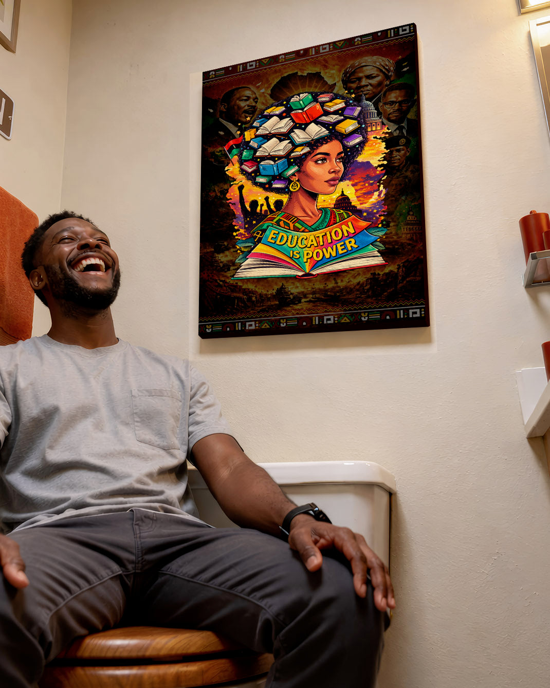 Education is Power Empowering Black Culture - Poster/Canvas