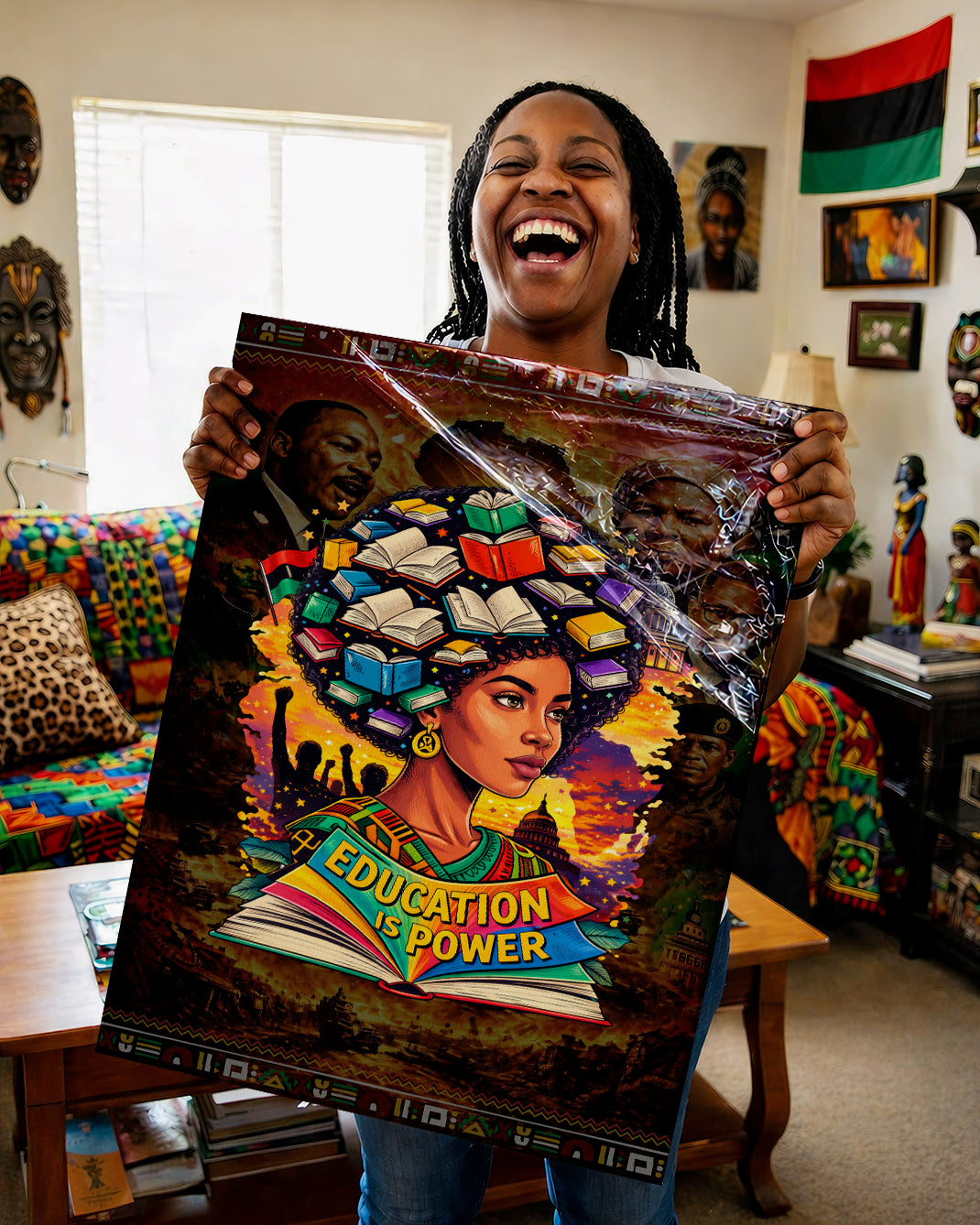 Education is Power Empowering Black Culture - Poster/Canvas