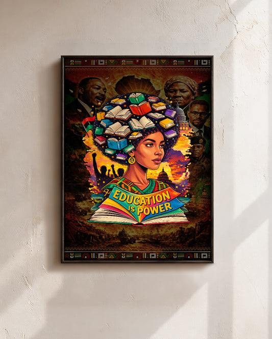 Education is Power Empowering Black Culture - Poster/Canvas