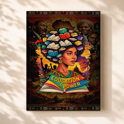 Education is Power Empowering Black Culture - Poster/Canvas