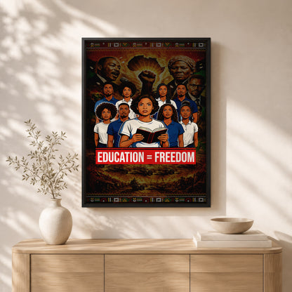 Education = Freedom Black Empowerment - Poster/Canvas
