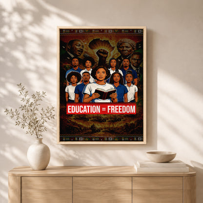 Education = Freedom Black Empowerment - Poster/Canvas