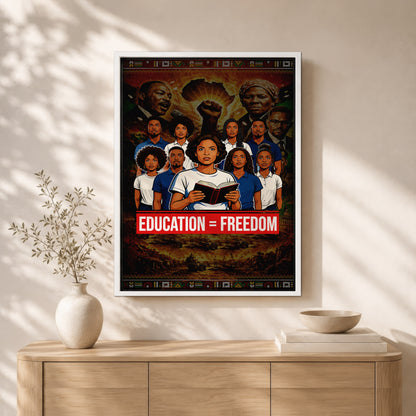 Education = Freedom Black Empowerment - Poster/Canvas