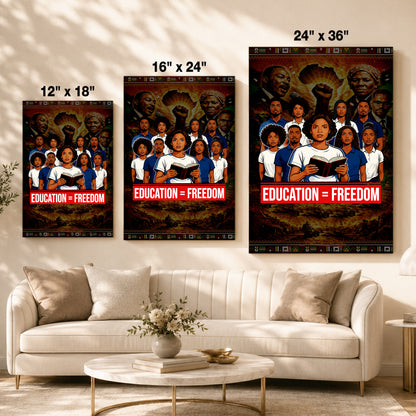 Education = Freedom Black Empowerment - Poster/Canvas