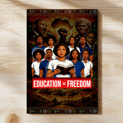 Education = Freedom Black Empowerment - Poster/Canvas